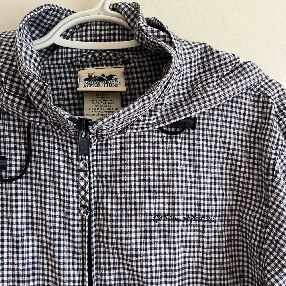 Northern Reflections Vintage Checkered Hooded Jacket - Small - Picture 2 of 7